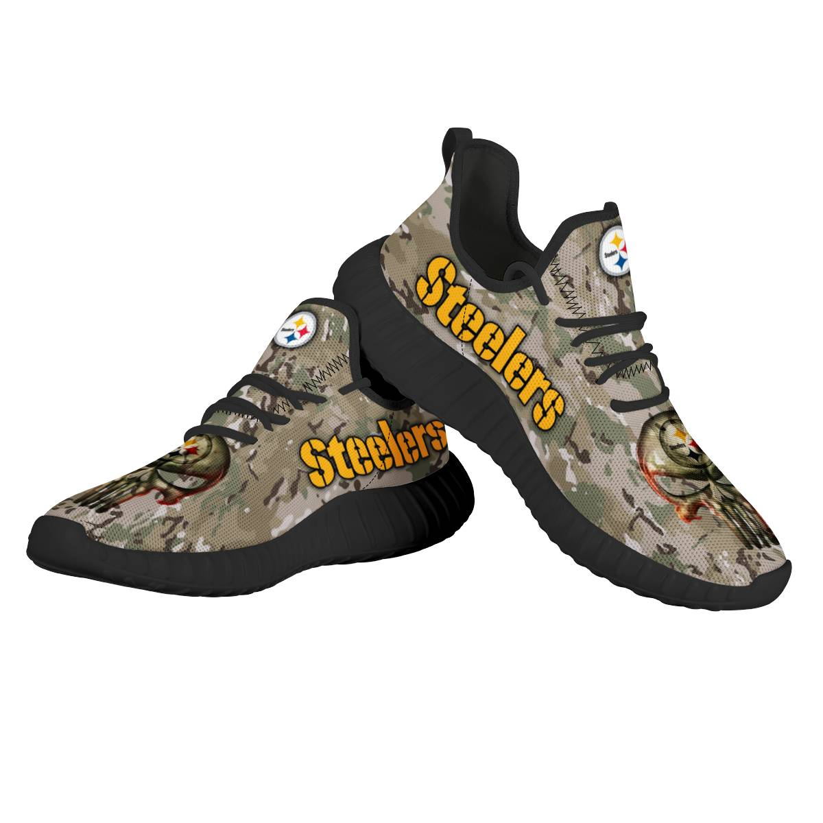 Women's NFL Pittsburgh Steelers Mesh Knit Sneakers/Shoes 010